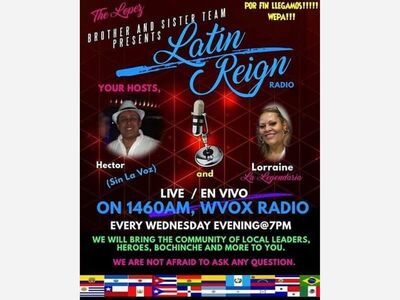 Tune in tonight to WVOX 1460 AM at 7:00 p.m. Latin Reign Radio Show 